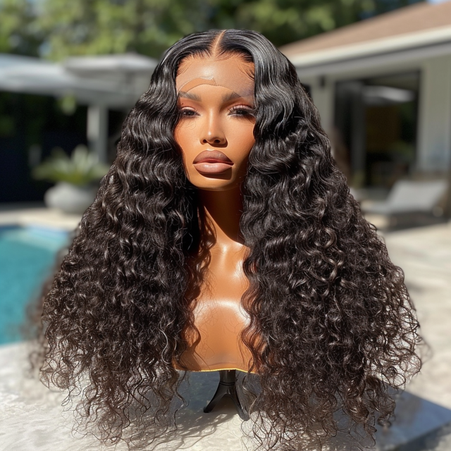 Deep Curl HD Closure Wig (5X5)